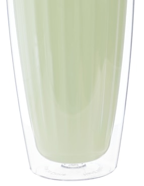 Vaso con tapa y popote Bluforest con 3 piezas