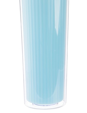 Vaso con tapa y popote Bluforest de plástico con 3 piezas