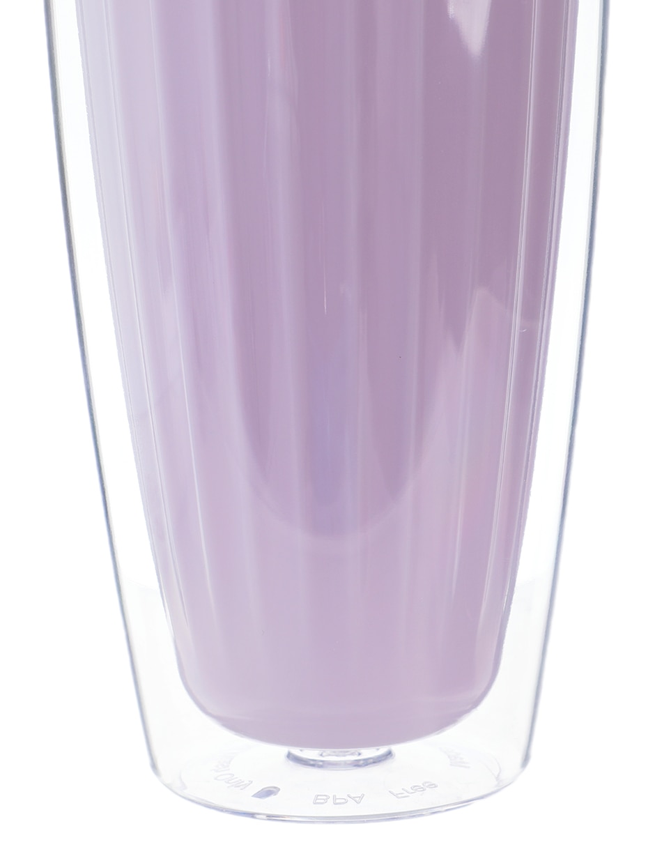 Vaso con tapa y popote con 3 piezas 3